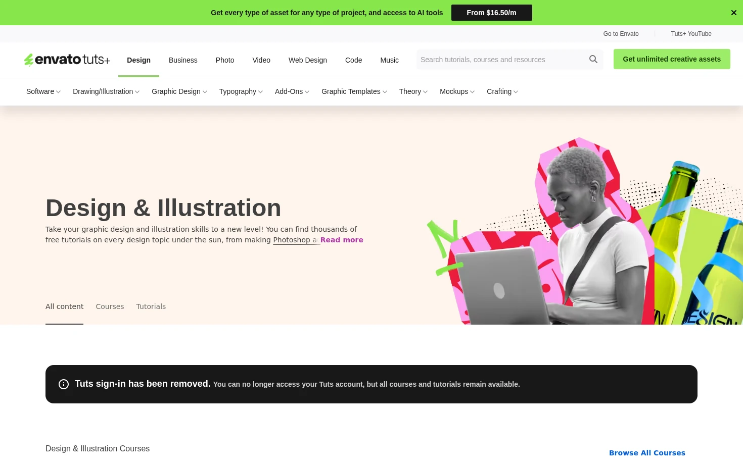 Design & Illustration Envato Tuts+ 页面快照